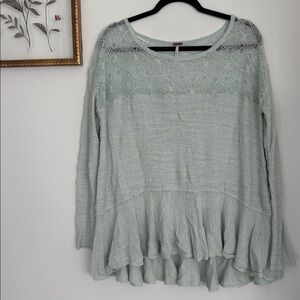 Free People Mint Knit Women's Top S